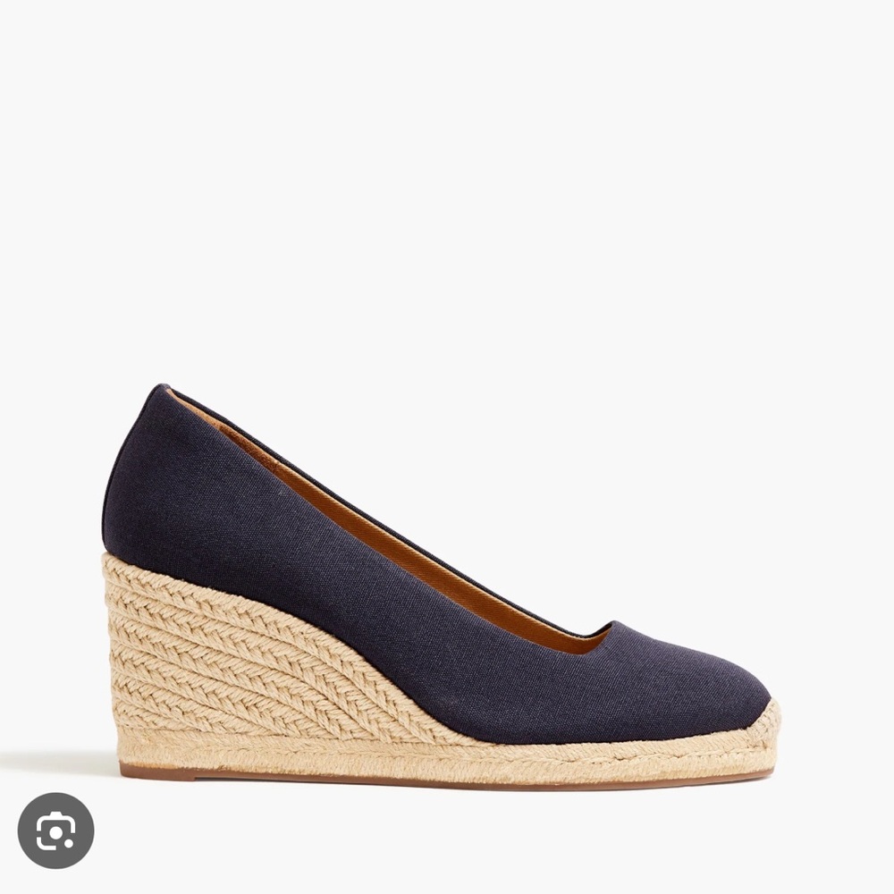 J Crew Canvas espadrille wedges
